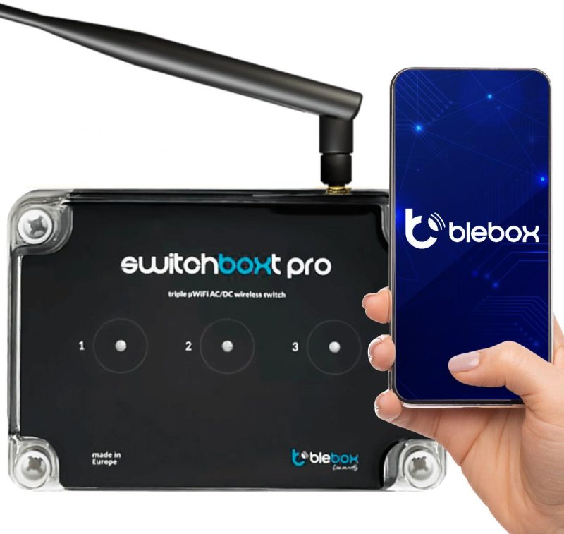 Modul reléový switchboxt PRO s zewnętrzną anténou BleBox