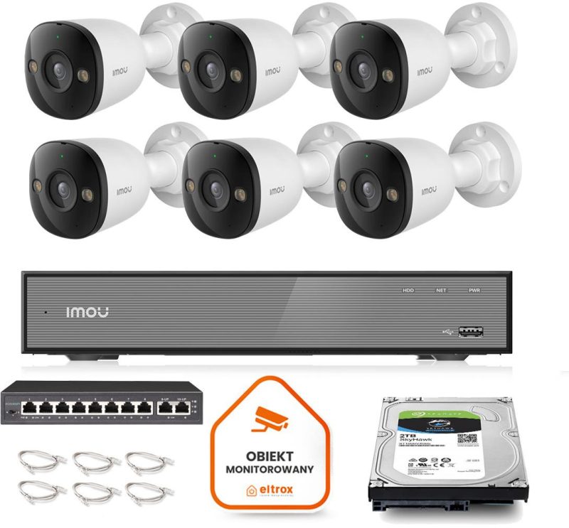 Sada monitoringu IMOU 6x kamera PS3E-8Q0 8MP POE