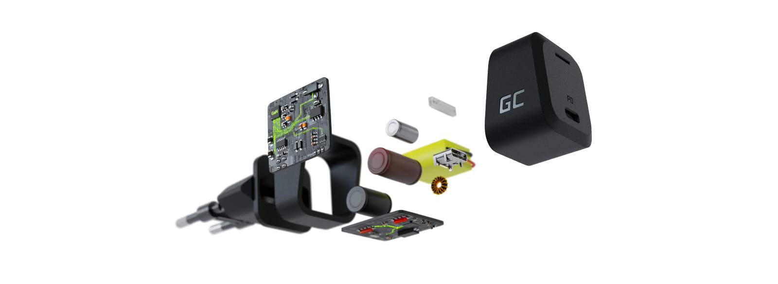 Nabíjačka Sieťová Green Cell Powergan 33W 1xUSB-C CHARGC06W – Obrázok 2