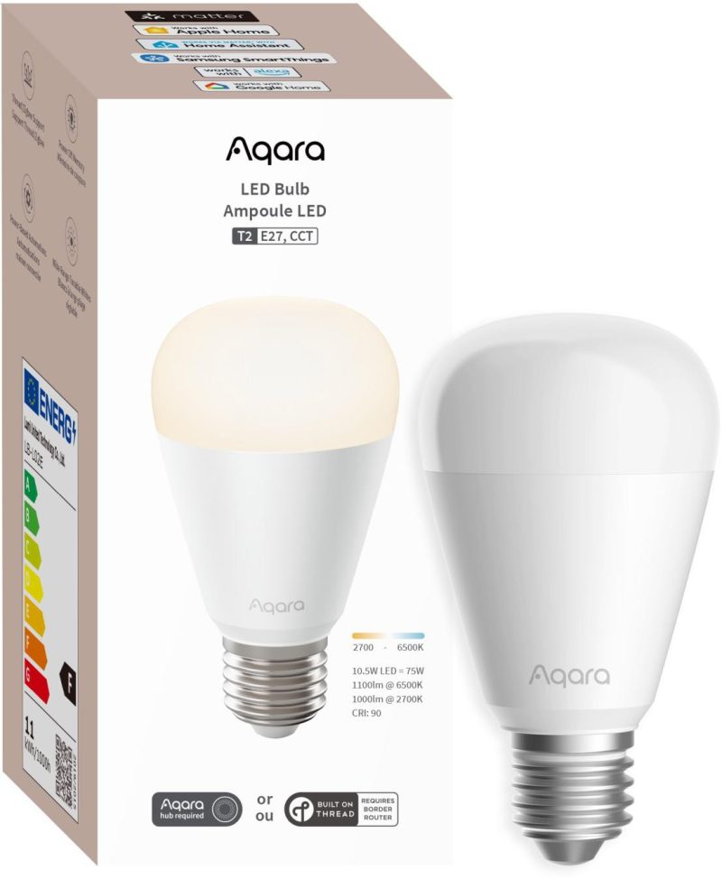 Aqara LED Bulb T2 CCT E27 | Žiarovka LED | Thread, Zigbee, Bluetooth, 950lm, 10.5W