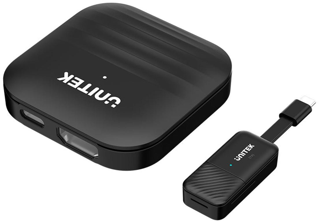 Unitek Bezdrôtový vysielač a prijímač HDMI dosah do 50m, čierny