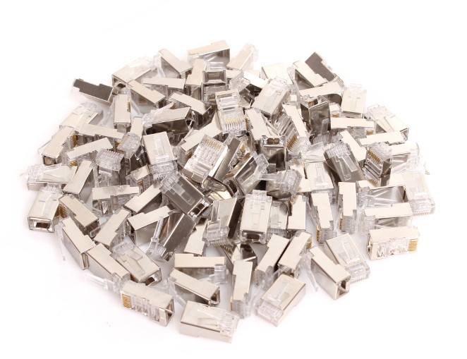 WTYK SIECIOWY GETFORT RJ45 CAT.5e 8P8C EKRANOWANY (100SZT) – Obrázok 2