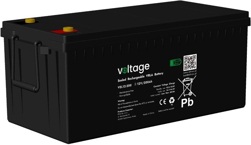 Akumulátor AGM Voltage Long Life 12V 200Ah VEL12-200 (Životnosť 15 lat)