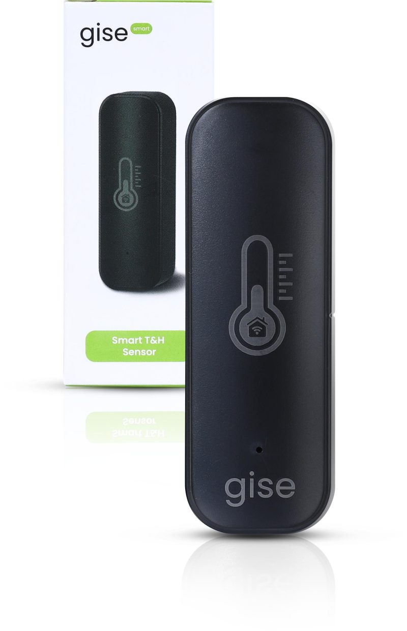 GISE Smart Senzor teploty a vlhkosti Wi-Fi Čierny | Tuya | GTHS-WF-01-B