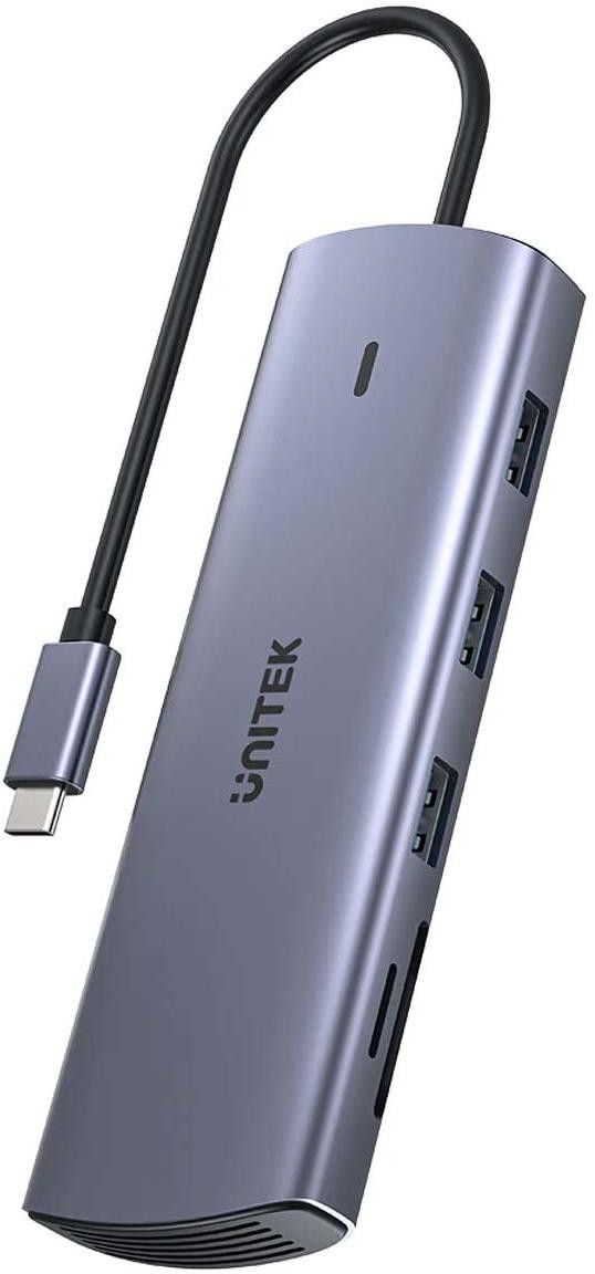 Unitek Hub 9w1 USB C Gigabit Ethernet HDMI VGA 3x USB A čítačka kariet PD 100W D1113A