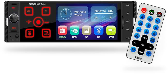 Radio samochodowe Xblitz RF350 s kamerą cofania – Obrázok 6