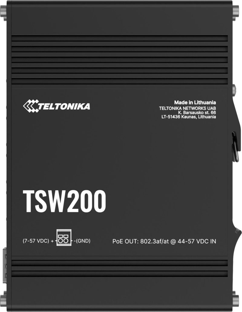 Teltonika TSW200 switch priemyselný 8xGE 2xSFP POE (TSW2000000B0) DIN