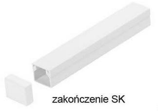 Príslušenstvo do líšt elektroinštalačných, ukončenie Biely SK 60x40 (1 ks)