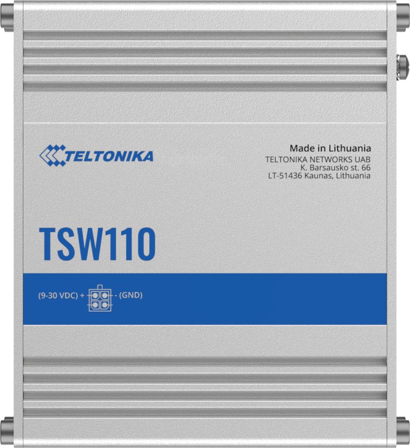 Teltonika TSW110 switch priemyselný 5xGE (TSW110000000)