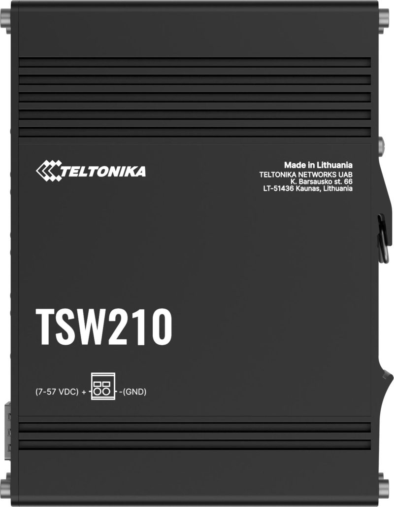 Teltonika TSW210 switch priemyselný 8xGE 2xSFP PoE+ (TSW210000040) DIN
