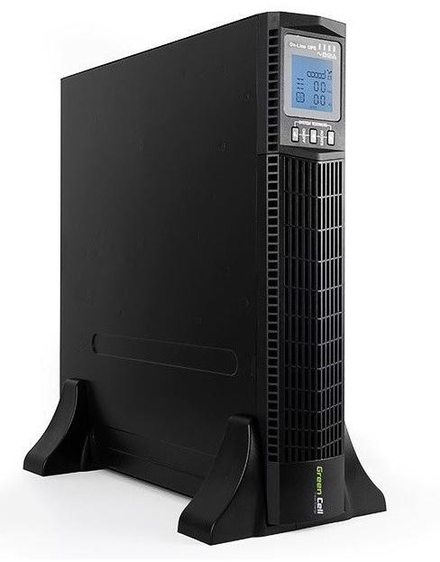 UPS Napájací zdroj Záložný Green Cell 1000VA 900W do Skrine RACK RTII Z Displejom LCD UPS13