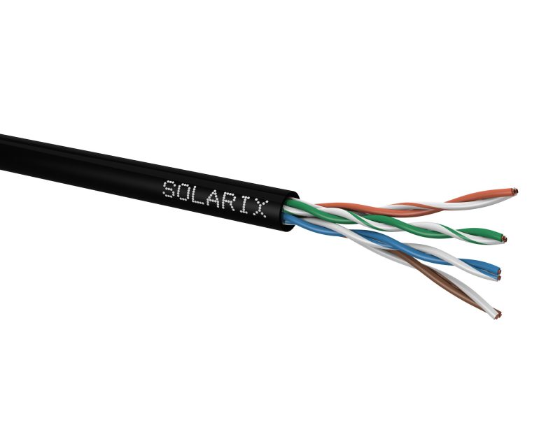 Kábel Krútená dvojlinka Solarix CAT.5E U/UTP UV Fca 305m SXKD-5E-UTP-PE