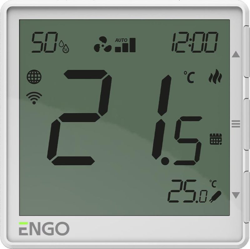 ENGO Controls EFAN-230W - Regulátor klimakonwektorów biely 230V, Internetový, podomietkový , WIF
