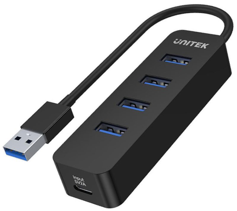 Hub USB Unitek H1117A, 4 porty, USB-C, USB 3.1, aktívny, 10W