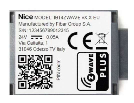 Interfejs Nice IBT4ZWAVE