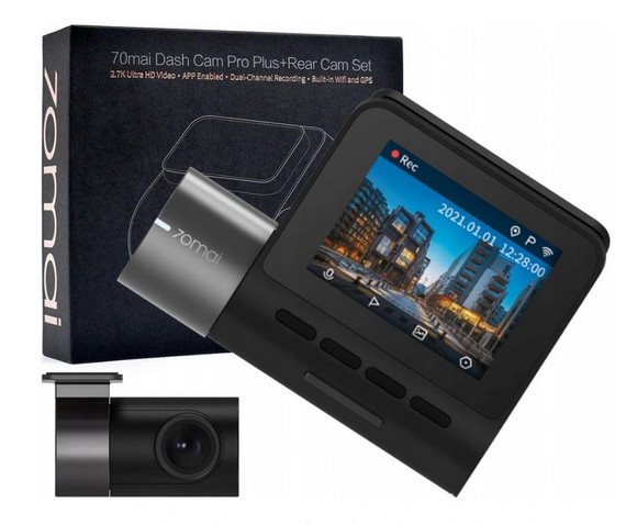 Videorekordér 70mai Smart Dash Cam PRO PLUS A500S 2.7K/WIFI/GPS + kamera tylna RC06