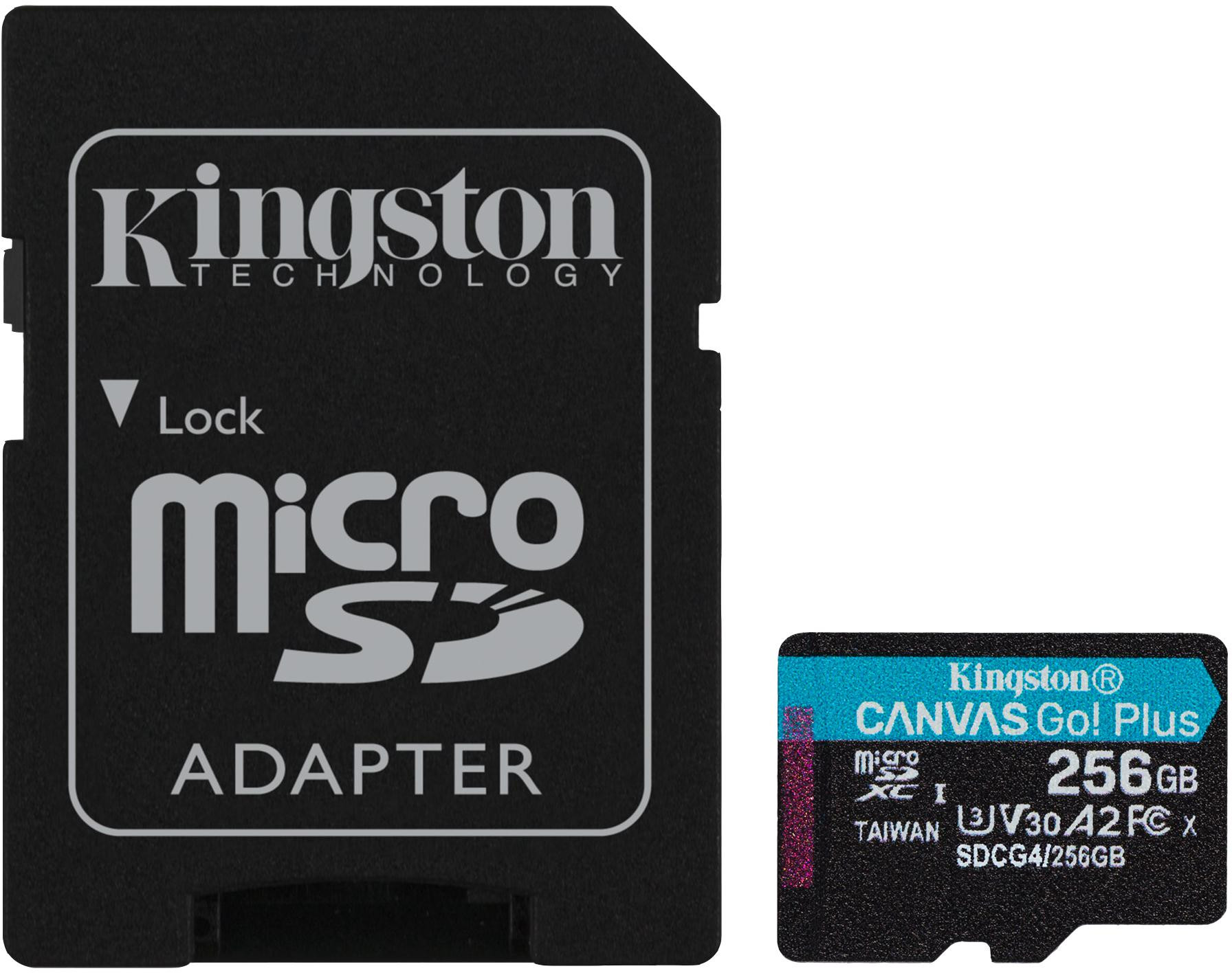 Karta pamäte microSD 256GB Kingston CanvasGo! PLUS 200MB/s A2 U3 V30 + adapter – Obrázok 7