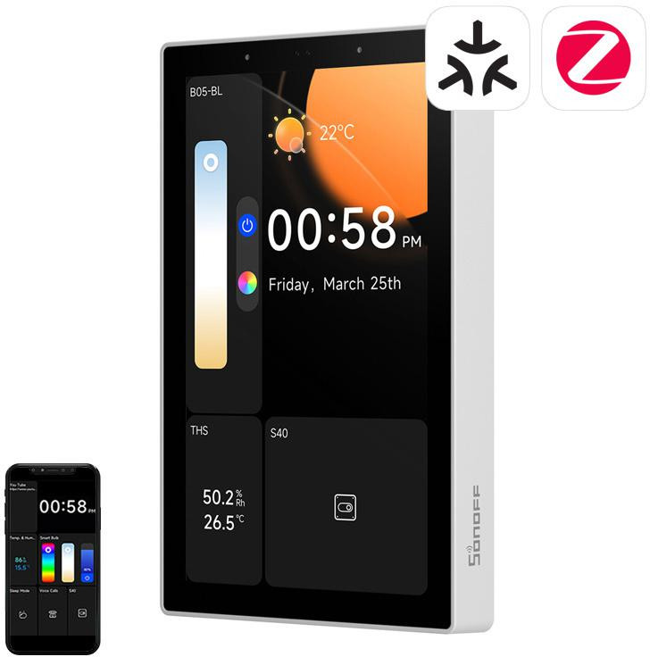 Panel ovládania WIFI/Bluetooth/ZigBee Matter Sonoff NSPanel PRO 120 (biely)