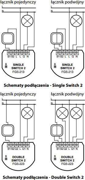 Moduł przekaźnikowy Double Switch 2 FIBARO FGS-223 – Obrázok 2