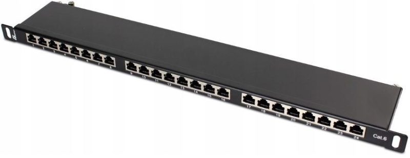 Patch Panel FTP CAT.6 24 Porty 0.5U PGF-6FTP24-B8 Getfort