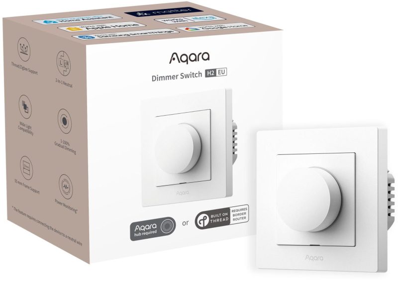 Aqara Dimmer Switch H2 EU Biely Stmievač svetla s pokrętłem KD-R01D