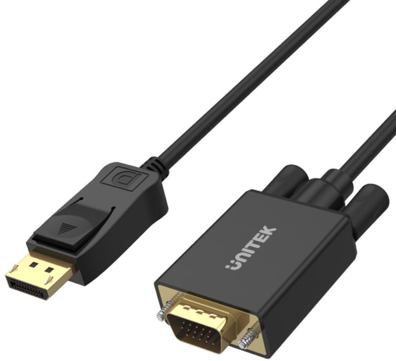 Adapter Unitek DisplayPort na VGA, kábel 1,8m