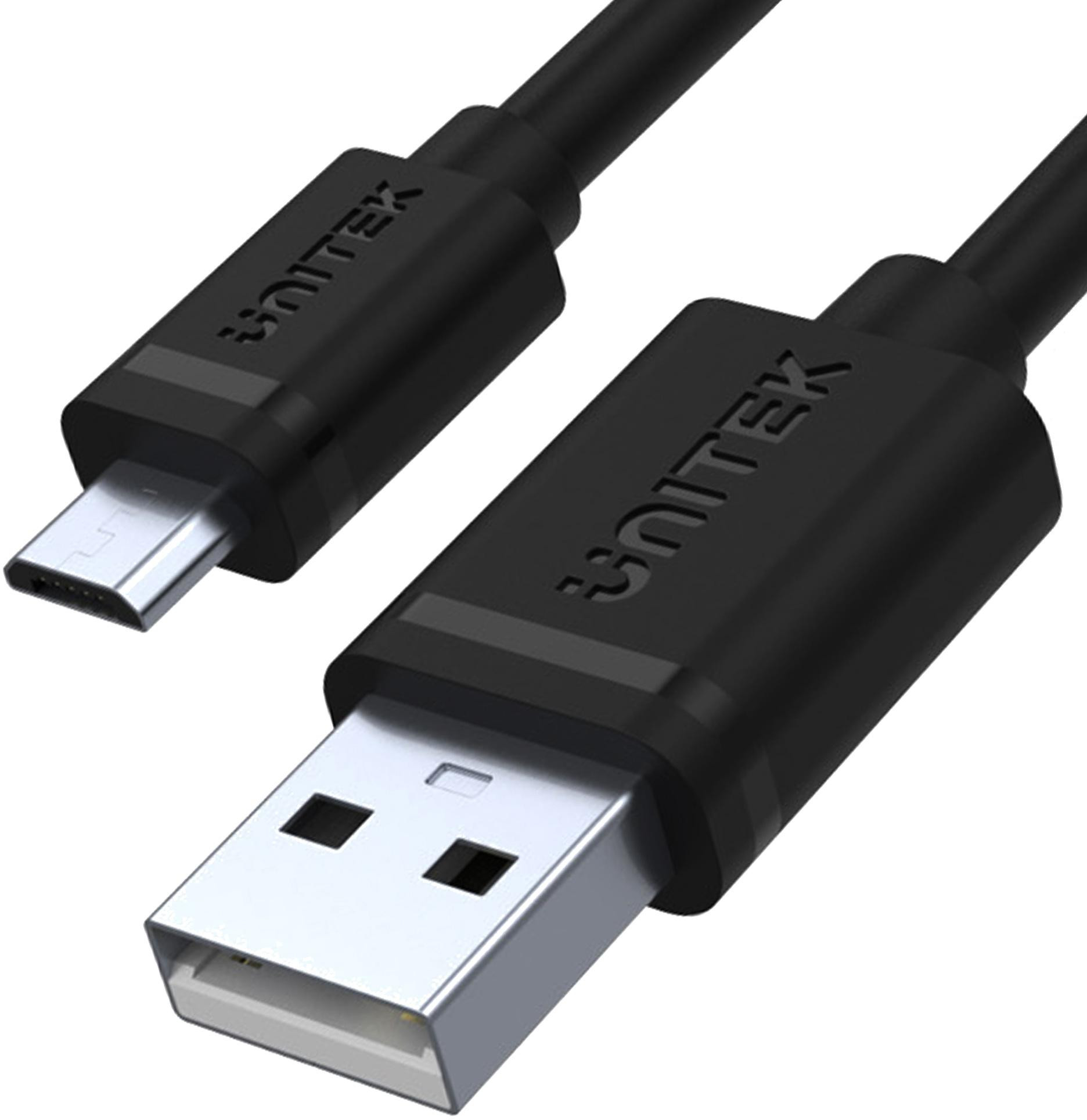 Unitek Y-C451GBK Mobile kábel microUSB-USB 2.0 1M – Obrázok 2
