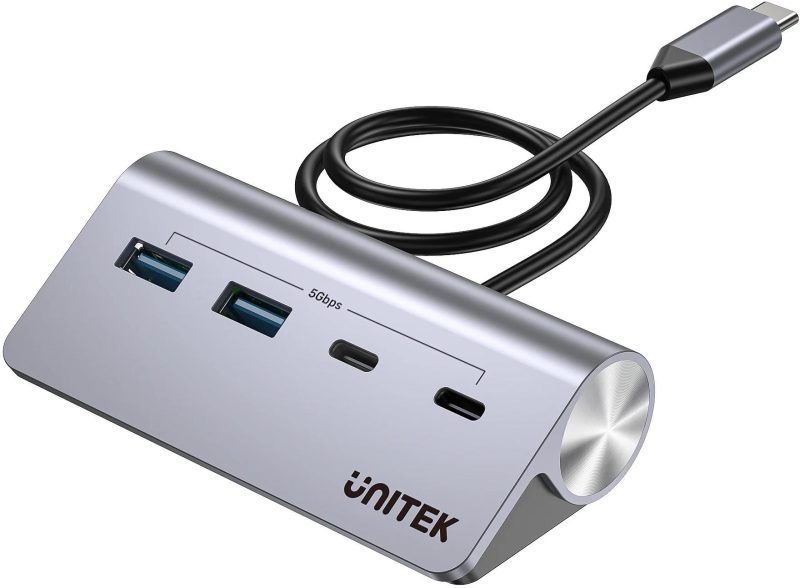 Unitek Hub alumininiowy USB-A/USB-C s 4 portami 5Gbps
