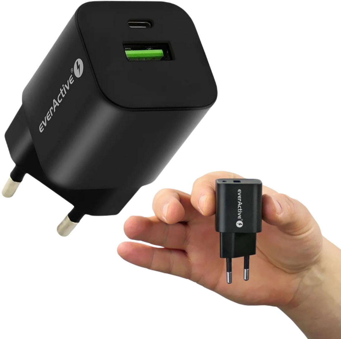 Nabíjačka Sieťová everActive GAN SC-390QB 30W 1xUSB-C 1xUSB-A PD PPS – Obrázok 5
