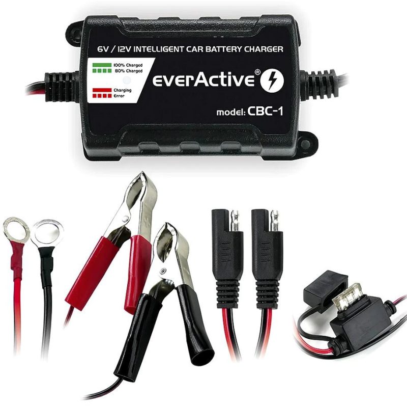 Nabíjačka usmerňovač do akumulátorov 6V/12V everActive 14V/1A CBC-1
