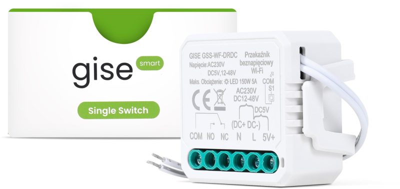 GISE Smart Jednoduchý modul reléový bezpotencjałowy niskonapięciowy WIFI | Tuya | GSS-WF-DRDC