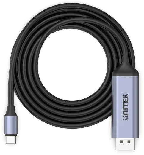 Unitek Adapter USB-C na DP 1.4 8K@60Hz kábel 1,8m – Obrázok 2