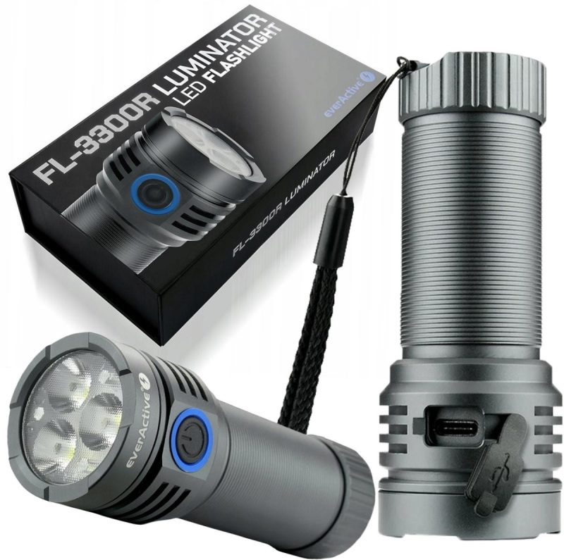 Baterka ručná 3x Osram P9 10W LED everActive FL-3300R Luminator 3300 lúmenov IPX4
