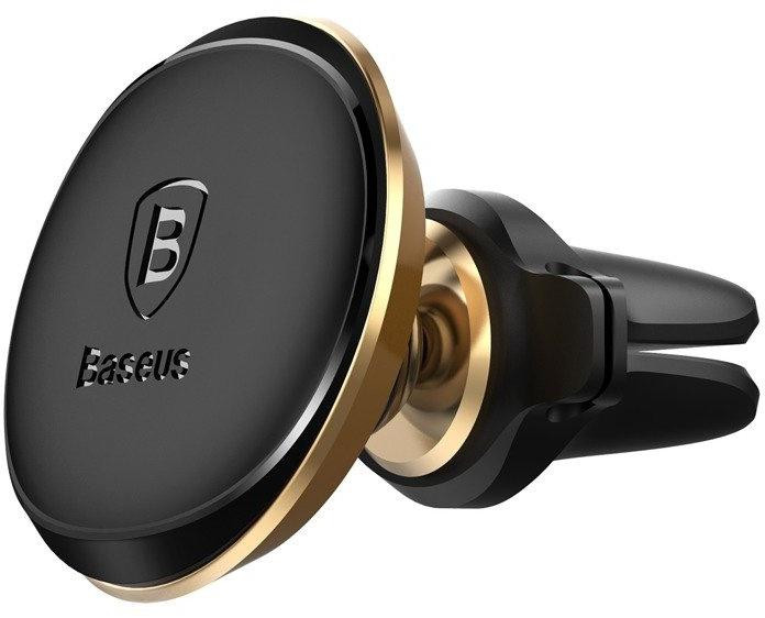 Držiak automobilový Baseus Magnetic Air Vent Holder magnetický na kratkę nawiewu - czarno-złoty