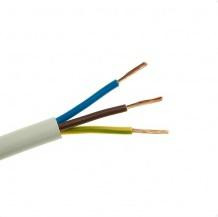 Kábel elektrický linka H03VV-F OMY 3x0,75mm2 300V Elektrokábel biely 100m
