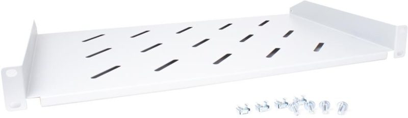 Polica rackowa univerzálna Getfort 19 palcov 1U 270mm Sivá