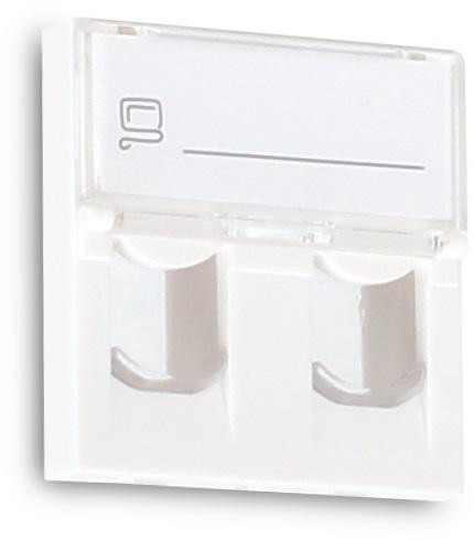 Adapter Getfort 2 MOD 2XRJ45 Mosaic 45x45mm