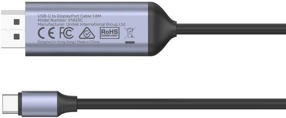 Unitek Adapter USB-C na DP 1.4 8K@60Hz kábel 1,8m – Obrázok 3