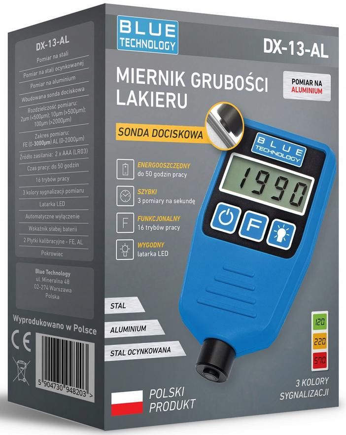 Miernik grubości lakieru Blue Technology DX-13-AL – Obrázok 2