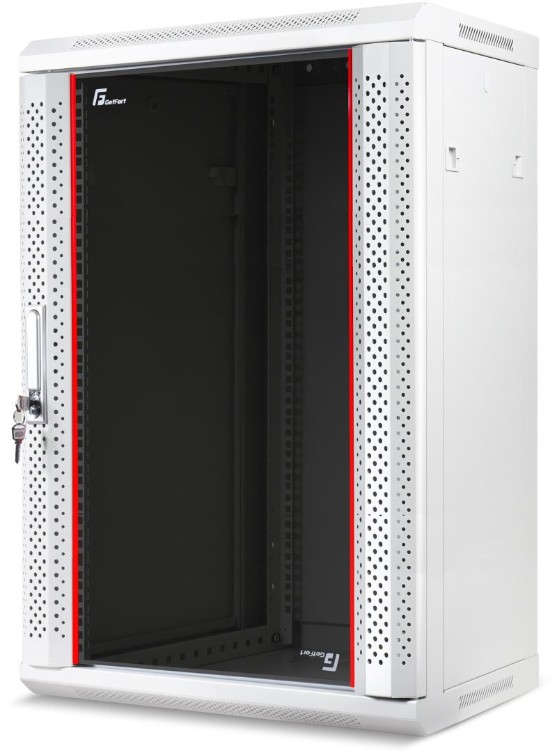Skriňa RACK Getfort 19 Palcov 18U 600X450 Závesná Sivá