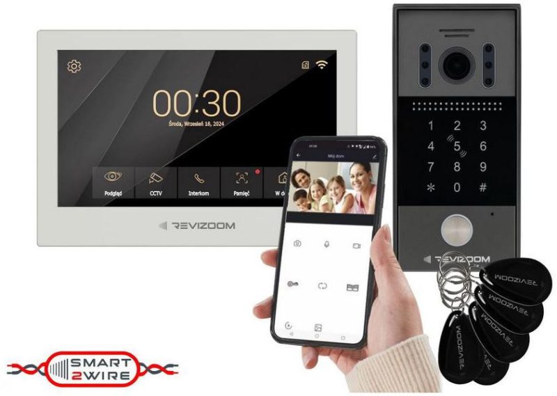 Videovrátnik Revizoom RM-T273HD WHITE/RC-212HD-CK1