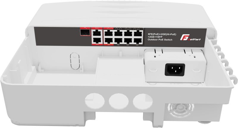Switch POE Getfort 6FE+2GE+2GB+1SFP Outdoor IP65