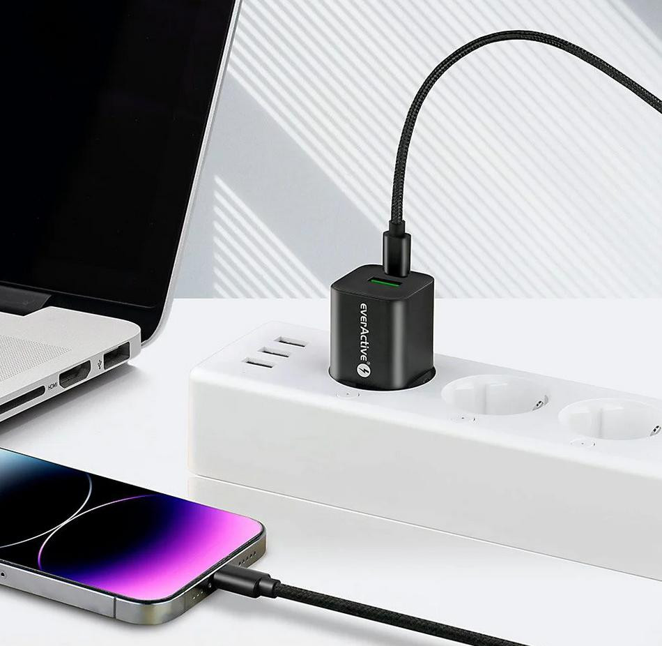 Nabíjačka Sieťová everActive GAN SC-390QB 30W 1xUSB-C 1xUSB-A PD PPS – Obrázok 8
