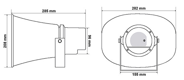 Reproduktor Tubowy HQM-ZT301 30W 100V Biely – Obrázok 6