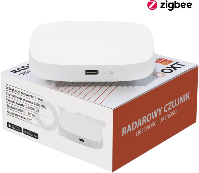 OXT Senzor radar prítomnosti jasności USB ZigBee Tuya T165