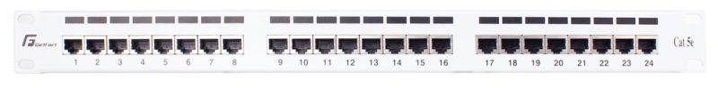 Patch Panel FTP CAT.5E 24 Porty Sivý PGF-5EFTP24-B6-G Getfort