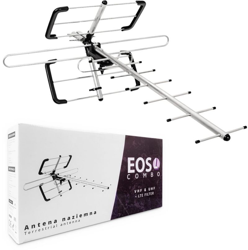 Anténa DVB-T/T2 Spacetronik EOS L COMBO BLACK (pasywna)