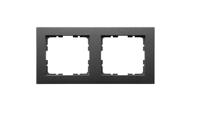 GVS Ramka 2-polowa grafit mat. Systém 55 do sensorów KNX