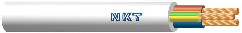 Kábel elektrický giętki linka H05VV-F OWY 3x2,5mm2 300/500V NKT biely 100m