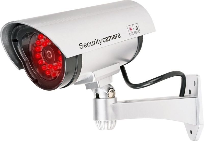 Atrapa kamery tubowej strieborná 30LED AT-2B-S